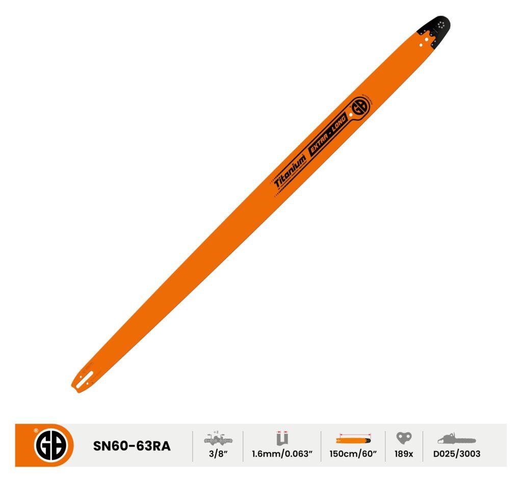 GB sliede Titanium EXTRA-LONG 3/8", 1.6 mm, 150 cm